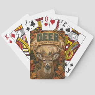 Deer Stag Autumn Woodland POPCUT Playing Cards