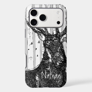 Deer/Stag Birch Tree Personalise iphone 