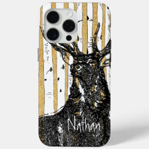 Deer/Stag Birch Tree Wildlife Major Hunter Grad iPhone Case