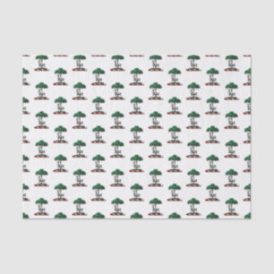 Deer Stag by Tree Heraldic Crest Emblem Tissue Paper