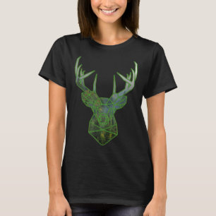Deer Stag Head with Antlers Cool Deer Hunting T-Shirt
