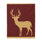 Deer Stag Silhouette | burgundy tan