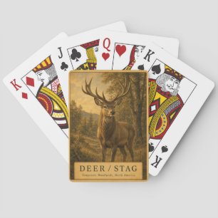 Deer Stag Woodlands VINTAGE Playing Cards