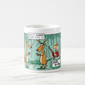 Deer Texting Hunting Cartoon Mug
