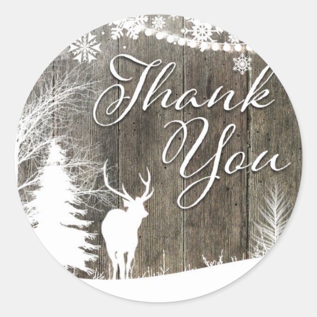 Deer thank you sticker (Front)