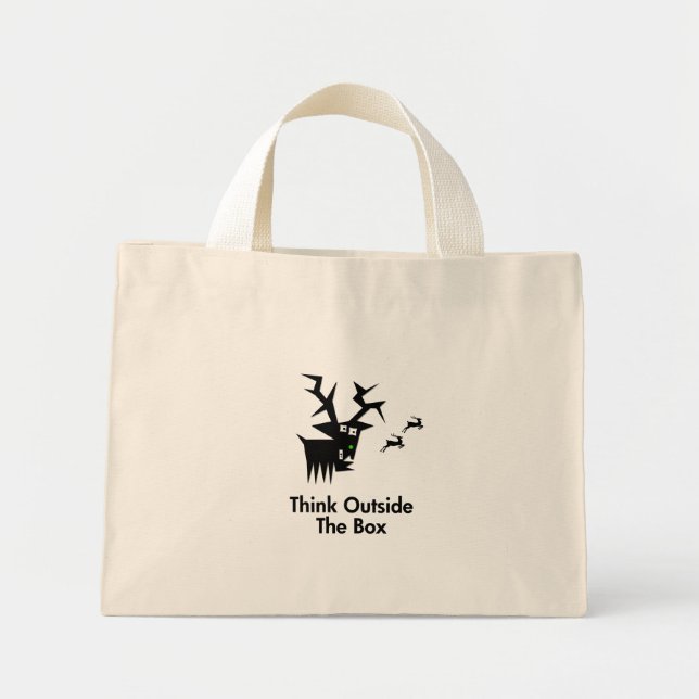 Deer Think Outside The Box Mini Tote Bag (Front)