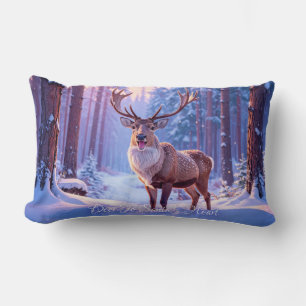 Deer To Santa's Heart - Reindeer Lumbar Cushion