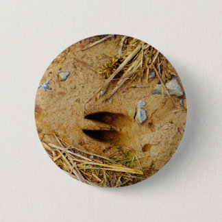 Deer Track 6 Cm Round Badge