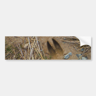 deer track bumper sticker