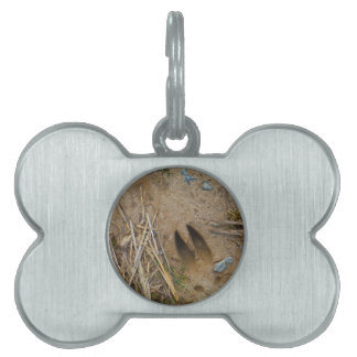 deer track pet name tag
