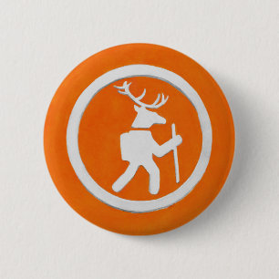 Deer Trail Marker 6 Cm Round Badge