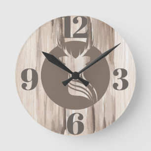Deer Trails Wall Clock, 20.3 cm Round Acrylic Clock