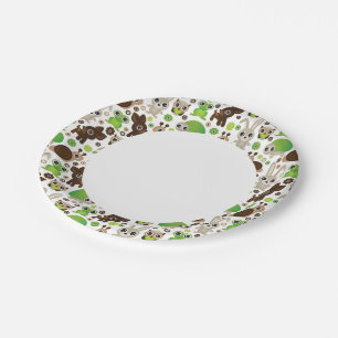 deer turtle bunny animal wallpaper paper plate