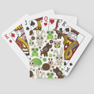 deer turtle bunny animal wallpaper playing cards