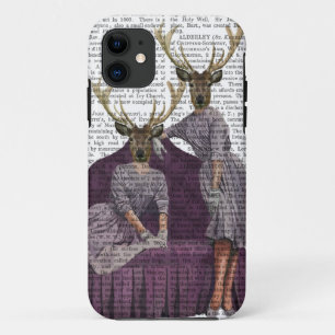 Deer Twins in Purple iPhone 11 Case