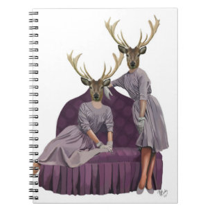 Deer Twins in Purple Dresses.jpg Notebook