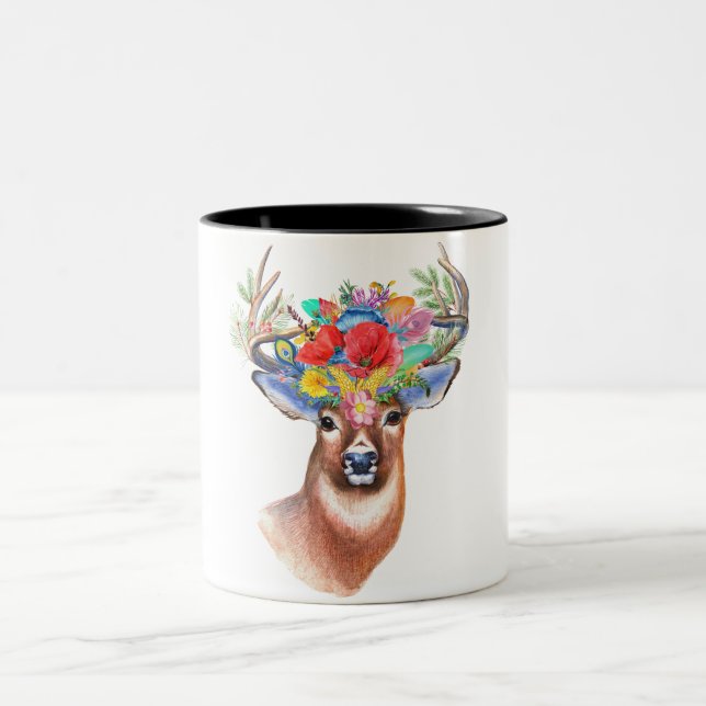 Deer Two-Tone Coffee Mug (Center)