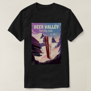Deer Valley, Park City, Utah, Ski travel poster. T-Shirt