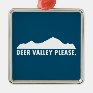 Deer Valley Please Metal Ornament