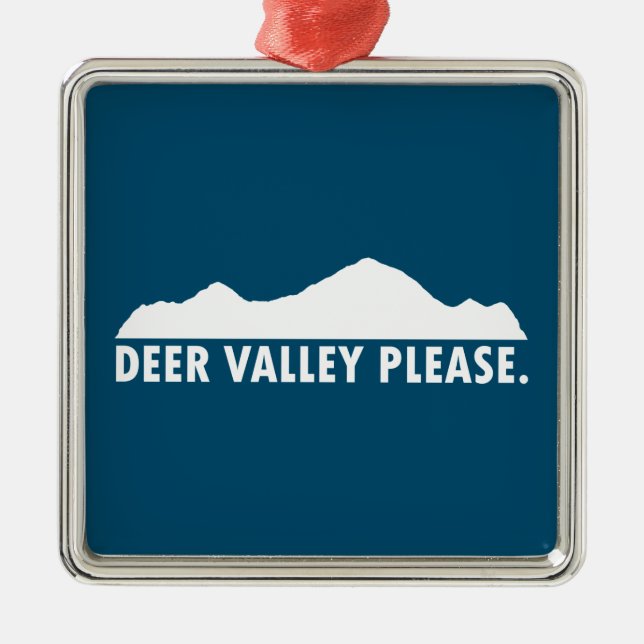 Deer Valley Please Metal Ornament (Front)