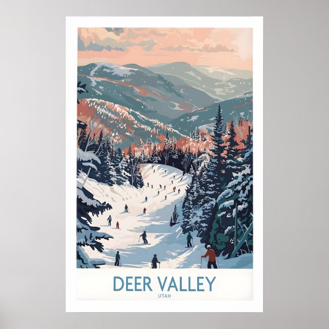 Deer Valley Travel Poster - Utah 1 (Front)