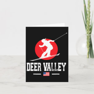 Deer Valley Usa Ski Resort Rocky Mountains America Card