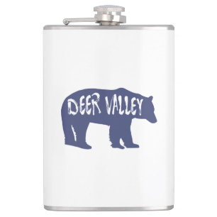 Deer Valley Utah Bear Hip Flask