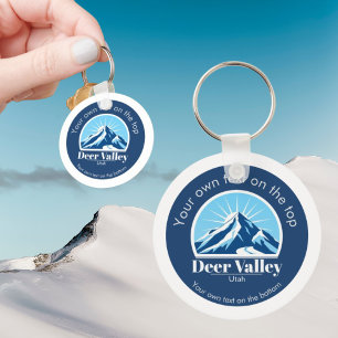 Deer Valley Utah ski area keepsake Key Ring