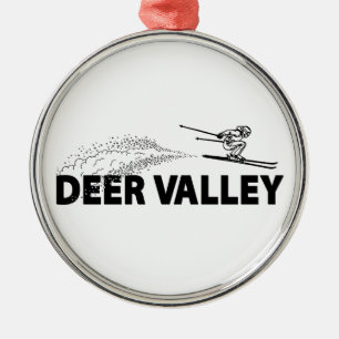 Deer Valley Utah Ski Jumper Metal Ornament