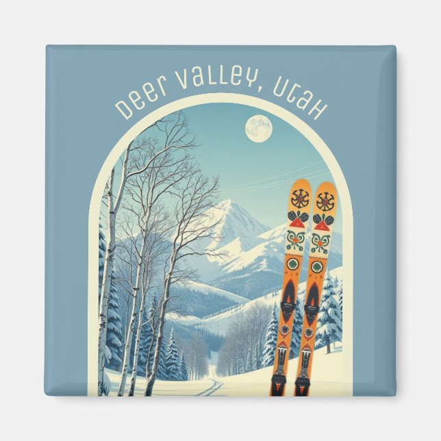 Deer Valley Utah ski resort Magnet (Front)