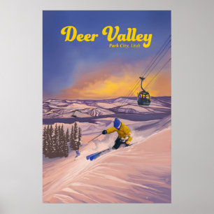 Deer Valley Utah Ski Resort Travel Poster