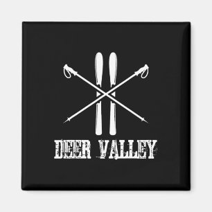 Deer Valley Utah Ski Skier Skiing Nordic Alpine Do Magnet