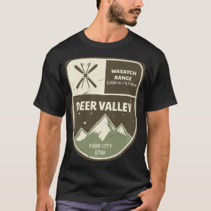 Deer Valley Wasatch Range Park City Utah Vintage  T-Shirt