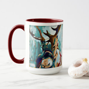 Deer w/ Antlers Painting - Gift for Animal Lovers Mug