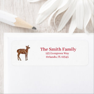 Deer Wilderness Illustration Return Address  Label