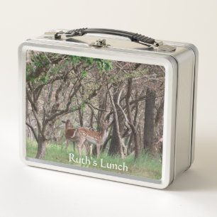 Deer Wildlife Photography Custom Metal Lunchbox