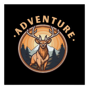 Deer - Wildness - Camping - Adventure Poster
