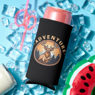 Deer - Wildness - Camping - Adventure Seltzer Can Cooler