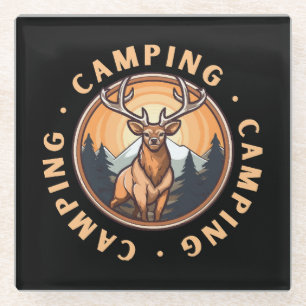 Deer - Wildness - Camping Glass Coaster