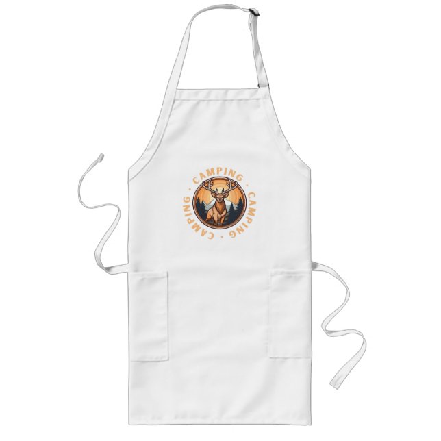 Deer - Wildness - Camping Long Apron (Front)