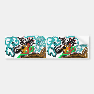 Deer winter bumper sticker