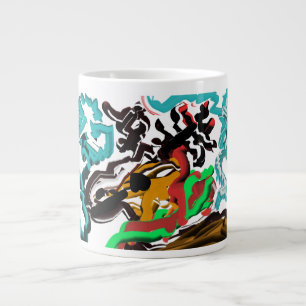 Deer winter large coffee mug