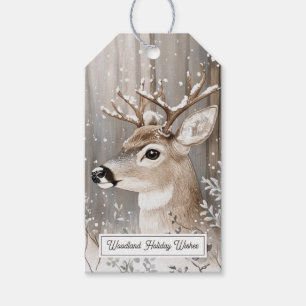Deer Winter Snow Christmas Gift Tags