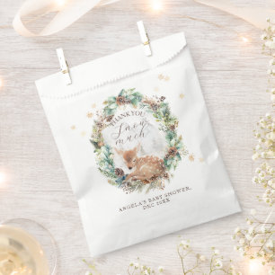 Deer Winter Woodland Cold Outside Baby Shower Favour Bag
