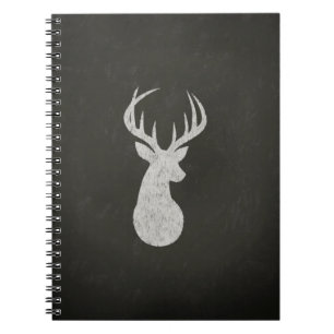 Deer With Antlers Chalk Drawing Notebook