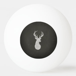 Deer With Antlers Chalk Drawing Ping Pong Ball