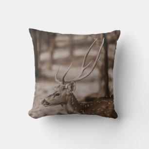 DEER WITH ANTLERS CUSHION