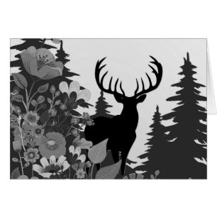 Deer with Big Rack Out of Forest