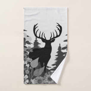 Deer with Big Rack Out of Forest Bath Towel Set