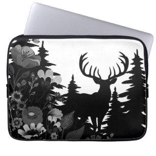 Deer with Big Rack Out of Forest  Laptop Sleeve